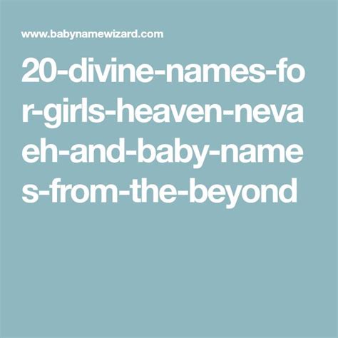 Divine girl names